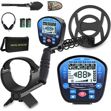 Fovendi 10" Metal Detector for Adults Waterproof-Professional Higher Accuracy Metal Finder with LCD Display & 5 Mode, 3 Audio Tone Gold Detector for Gift