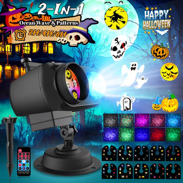 Yannovus Christmas Projector Lights, 80 Patterns Holiday Projector with Remote Control, IP44 Waterproof Landscape Decor Lighting for Xmas, Party, Halloween