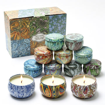 Fimilo 12 Pack Candles Presents for Mom Women Men, 2.5oz Candle Gifts Set, 240H Burning, Soy Candle for Home Long Lasting Candles, Stocking Stuffers, Birthday, Valentine