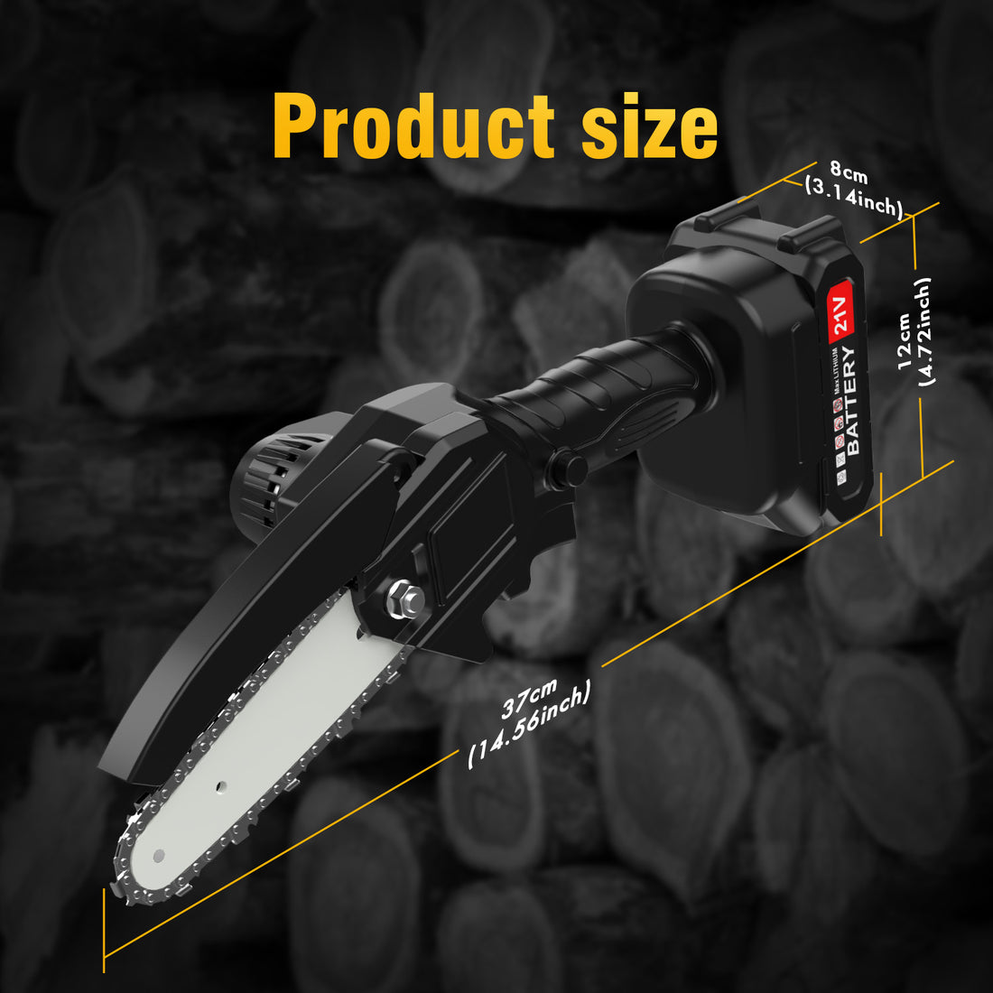 Yankucat 6 inch Mini Chainsaw, Portable Electric Chainsaw Set with Batteries 2 Chains, Small Handheld Chain Saws Pruning for Tree Branches